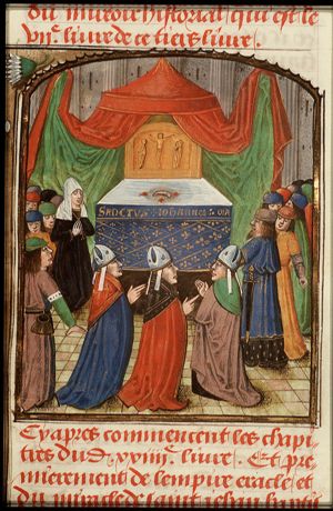 The adoration of the relics of St. John the Baptist