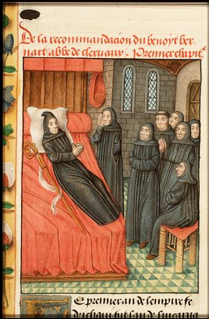 The deathbed of St. Bernard of Clairvaux