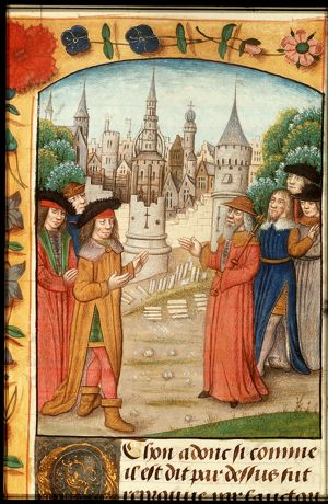 Meeting of emperor Frederick II and (?)