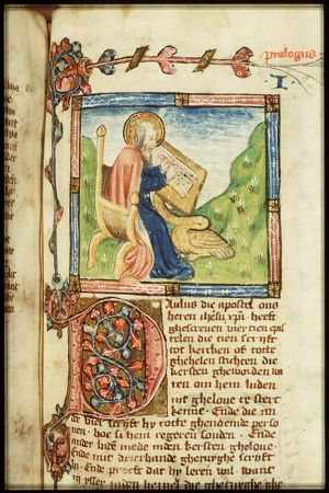 St. Paul writing his epistles