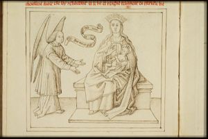 Gabriel and Mary with the Christ-child