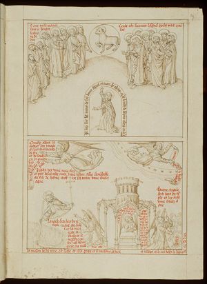 Adoration of the Lamb on Mount Sion by the 144-thousand; St. John the Evangelist (1st of 2)