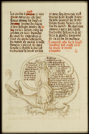 Antichrist riding Leviathan
