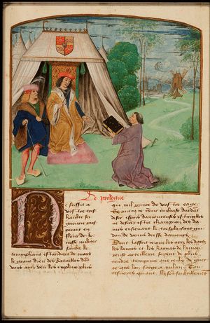 Jean Molinet presents his book to Philip of Cleves