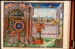 Three sundials and a clock