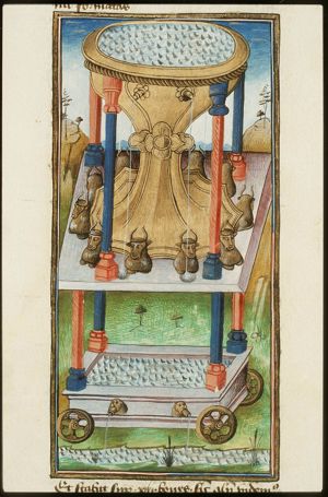 The metalwork of the temple of Solomon (the Molten Sea)