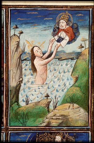 David (or Christ?) in the water