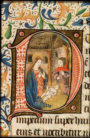 The Nativity: the adoration of the Christ-child by Mary and St. Joseph