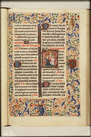 The Annunciation: Gabriel announces Christ's birth to Mary