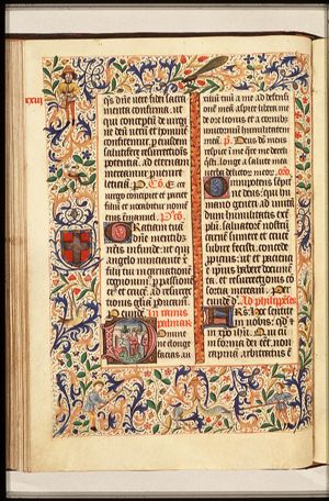 The Entry into Jerusalem: Christ enters the city-gate on an ass