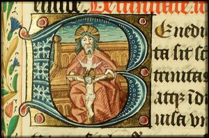 The Trinity: God the Father holding the crucifix (Mercy-Seat)
