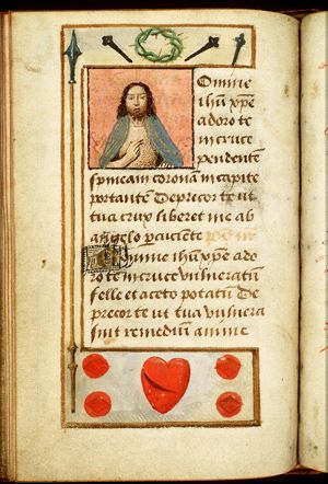 Man of Sorrows: Christ with Instruments of the Passion (margin)
