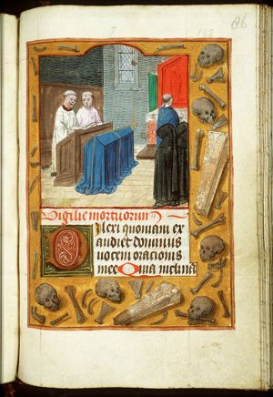 A funeral service in a church