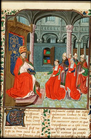 St. Gregory the Great showing his book with homilies