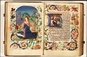 The Nativity: the adoration of the Christ-child by Mary