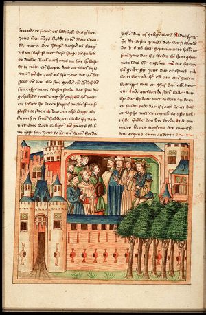 Envoys of Johanna of Brabant with Charles VI of France