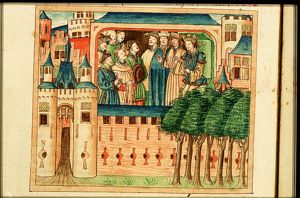 Envoys of Johanna of Brabant with Charles VI of France