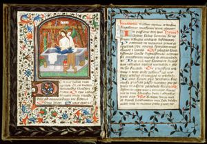 Man of Sorrows: Christ in his tomb with the Instruments of the Passion and an angel
