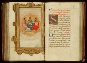 The Trinity: God the Father, Christ and the Holy Spirit as three persons