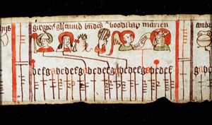 St. Gregory, with a staff(?)