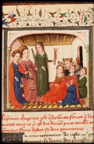 Reason, Righteousness and Sincerity teaching some women