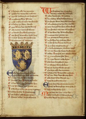 Coat of arms of Priam, first king of the Franks en afstammeling of Hector