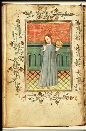 Salvator Mundi: Christ holding an orb