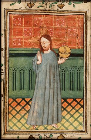 Salvator Mundi: Christ holding an orb