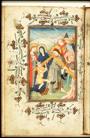 The carrying of the cross: Christ bears the cross