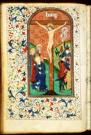 The Crucifixion, with Mary, St. John, St. Mary Magdalene, the confessing centurion and a soldier
