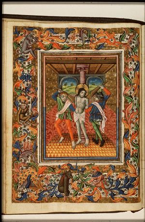 The tortures of Christ: Christ is flagellated