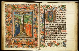 The Crucifixion, with Mary and St. John, soldiers (background)