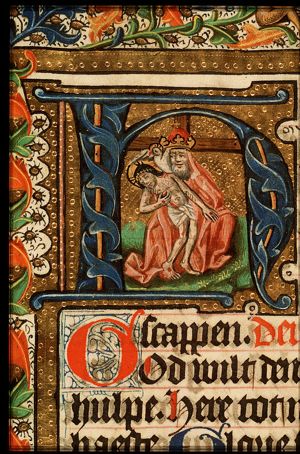 The Trinity: God the Father holding the body of Christ (Not Gottes)