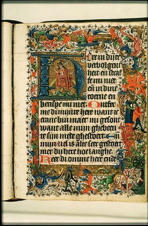 The Last Judgement: Christ on a rainbow raises the dead