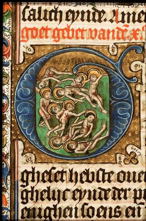 The martyrdom of the ten thousand martyrs: they are impaled on thorns