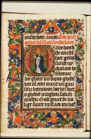 St. Nicholas, Bishop of Myra, holding a crozier