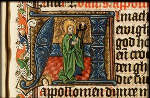 St. Apollonia of Alexandria holding a tooth in pincers