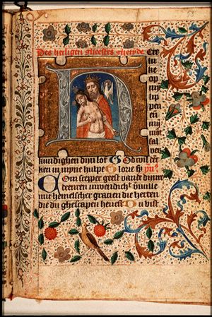 The Trinity: God the father holding the body of Christ (Not Gottes)