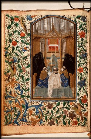 A funeral service in a church