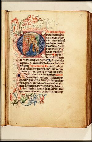 The Annunciation: Gabriel announces Christ's birth to Mary