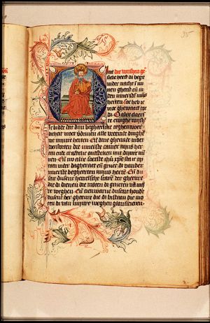 God enthroned, holding an orb