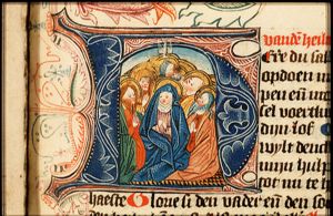 Pentecost: the Holy Spirit descends upon Mary and the apostles