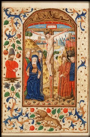 The Crucifixion, with Mary, St. John, St. Mary Magdalene, the confessing centurion and soldiers