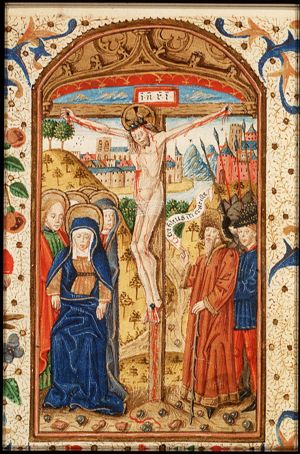 The Crucifixion, with Mary, St. John, St. Mary Magdalene, the confessing centurion and soldiers