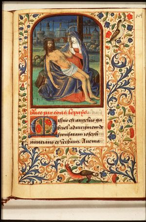 Pietà: Mary mourning the dead Christ
