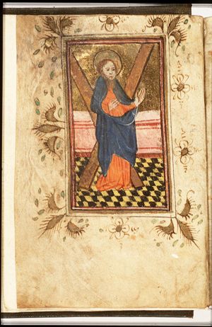St. Andrew, with the X-shaped cross