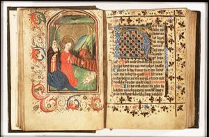 The Nativity: the adoration of the Christ-child by Mary and St. Joseph