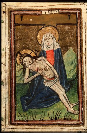 Pietà: Mary mourning the dead Christ