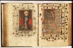St. Agnes of Rome holding a palm, a lamb at her feet
