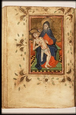 The Trinity: God the Father holding the body of Christ (Not Gottes)